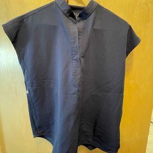 Figs Navy Blue Rafaela Oversized Scrub Top XS